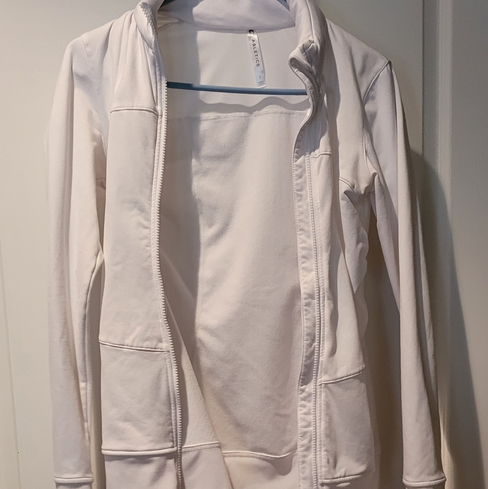 White fabletics coat